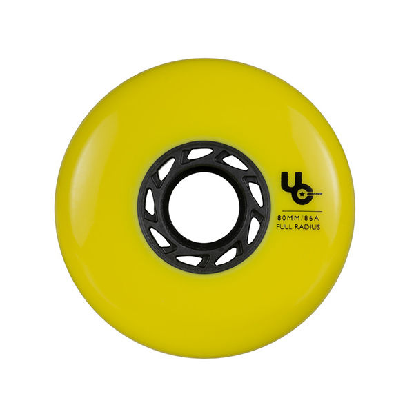 UNDERCOVER Ruedas Team 80mm 86a Yellow PR (full radius)