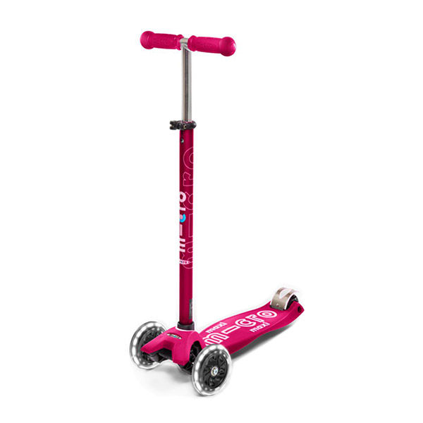 MICRO Patinete Scooter Maxi Deluxe Led Rosa