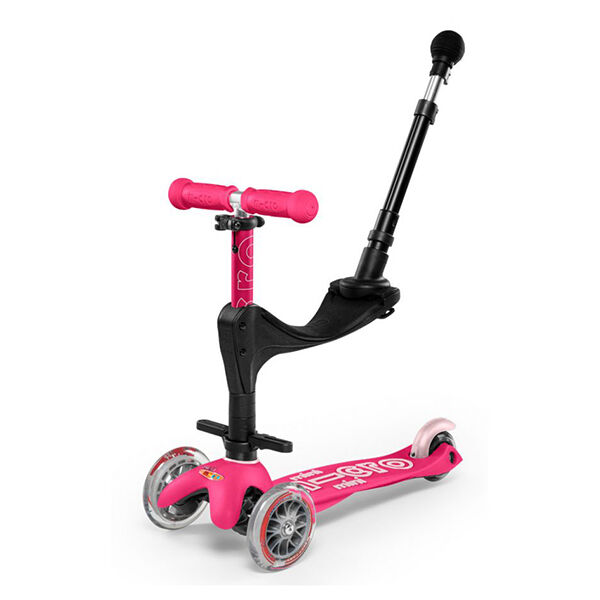 MICRO Patinete Scooter Mini Deluxe Led 3en1 Rosa