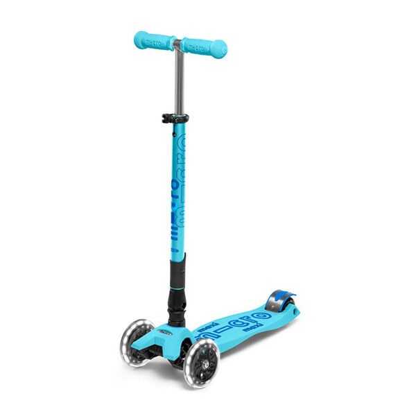 MICRO Patinete Scooter Maxi Deluxe LED Plegable Azul