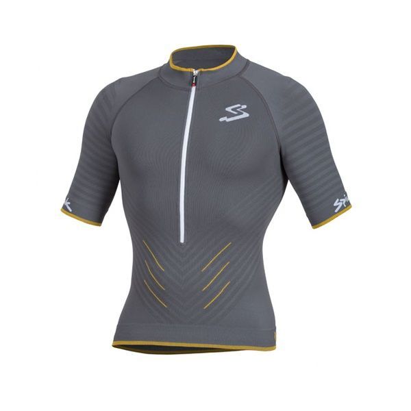 SPIUK Maillot M/C Team Hombre 2017 Gris/Amarillo - Tienda de patines y online