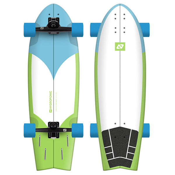 HYDROPONIC SurfSkate Completo Fish Radikal Cyan / Green 31.5