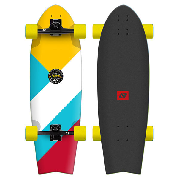 HYDROPONIC SurfSkate Completo Fish Vortex Yellow / Red 31.5