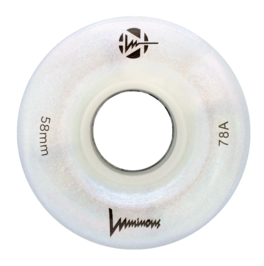 RUEDAS LUMINOUS - LED QUAD WHEEL WHITE PEARL  - 58MM/85A